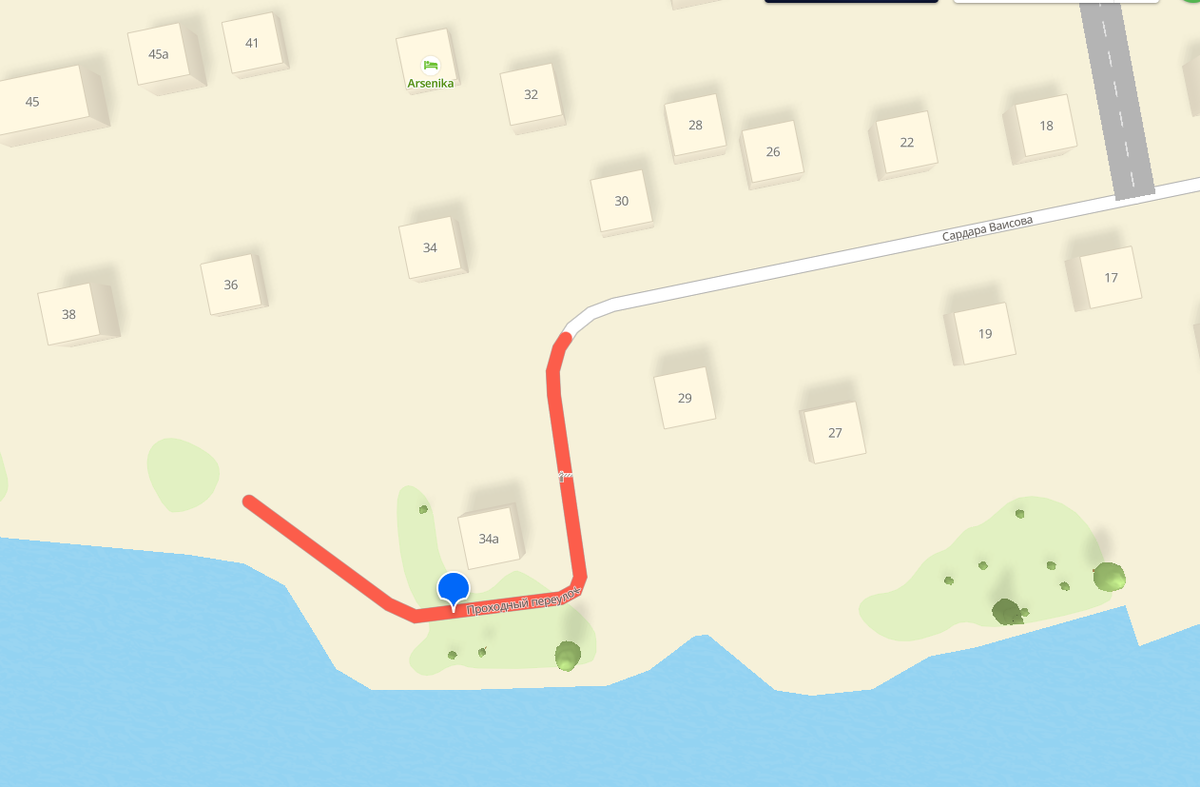 Проходный переулок в Казани на карте 2ГИС