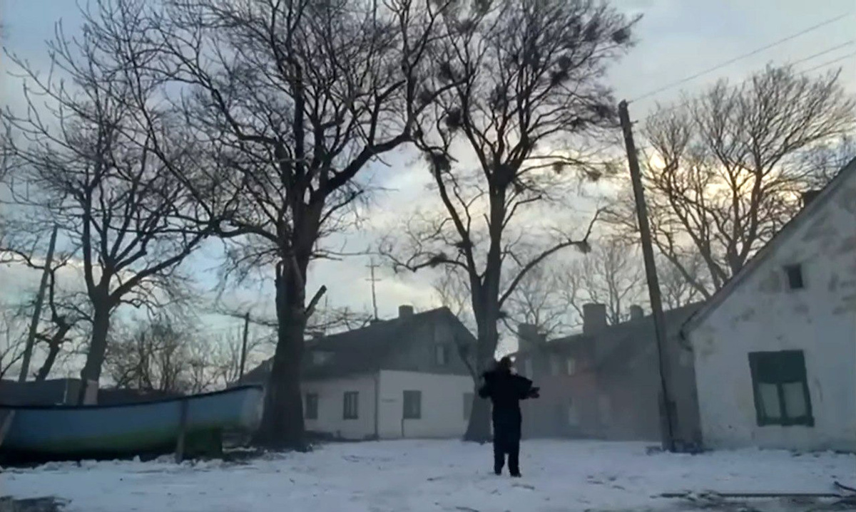 Посёлок Храброво, Калининградской области. Кадр из фильма "Убить вечер".