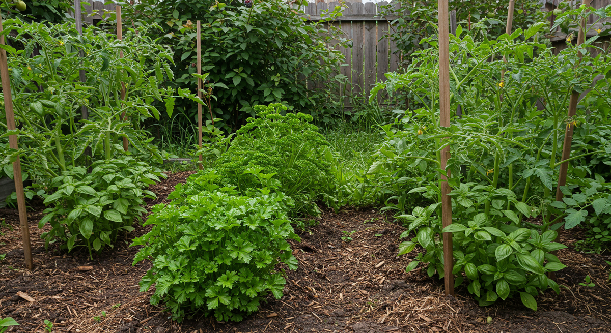 Базилик — верный спутник помидоров