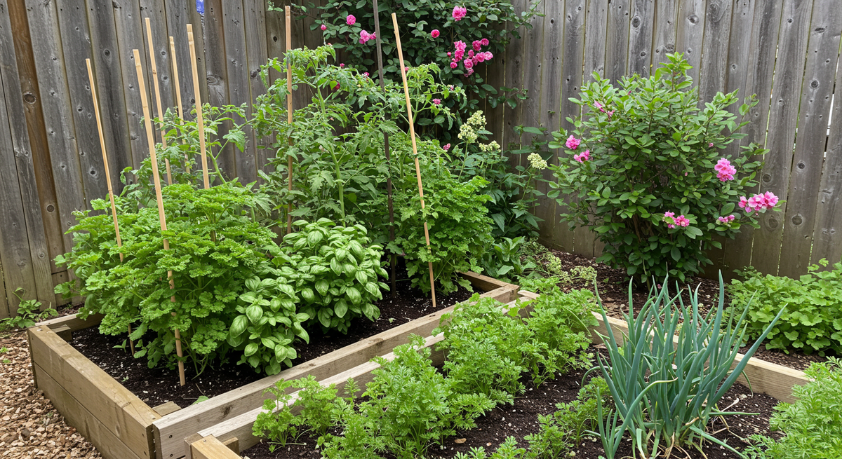 Друзья томатов - базилик, петрушка, морковь, оук и чеснок