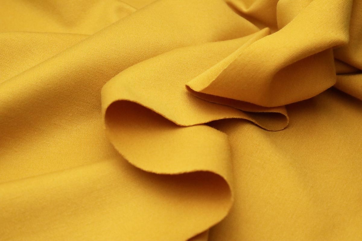 Ткань Джерси Армани горчичного цвета