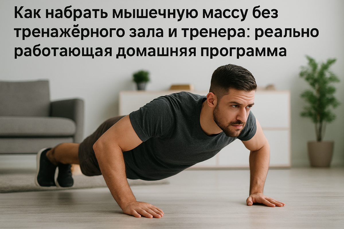 Как набрать мышечную массу без тренажёрного зала и тренера