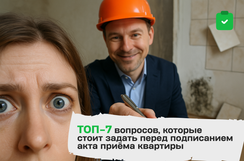 ТОП-7 вопросов, которые стоит задать перед подписанием акта приёма квартиры