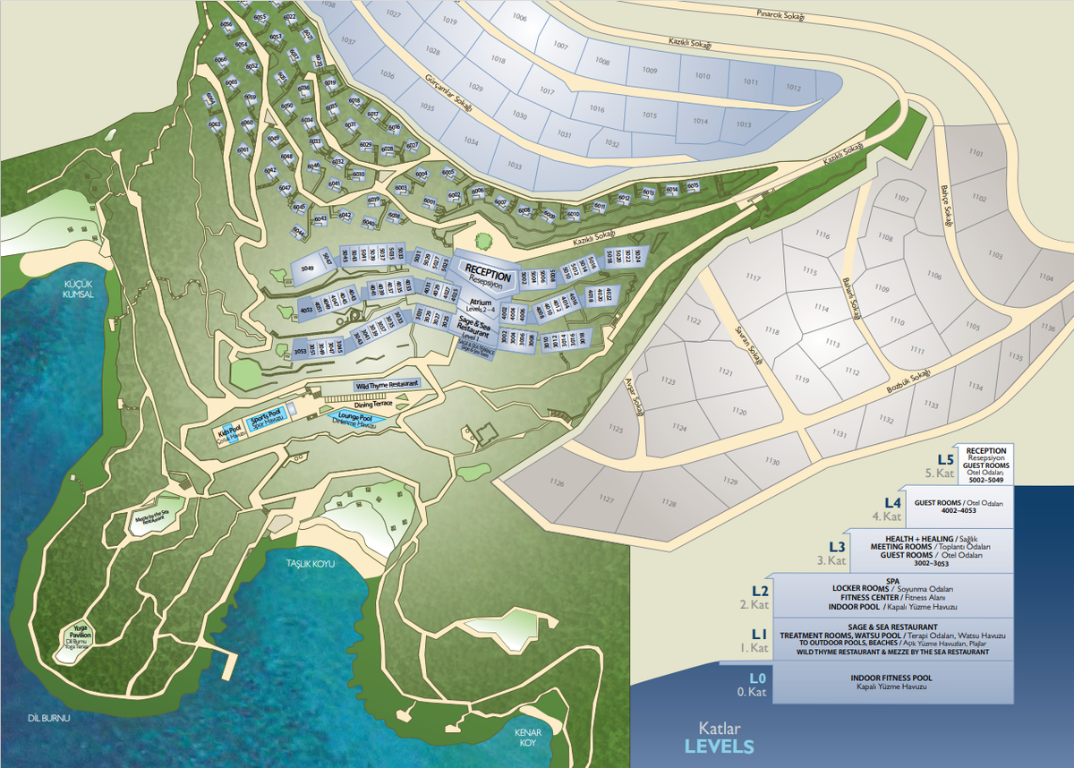 Карта огромной территории Six Senses 