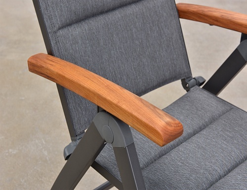 складной механизм стула реклайнера, подлокотники из тика, реклайнер от Paraterras