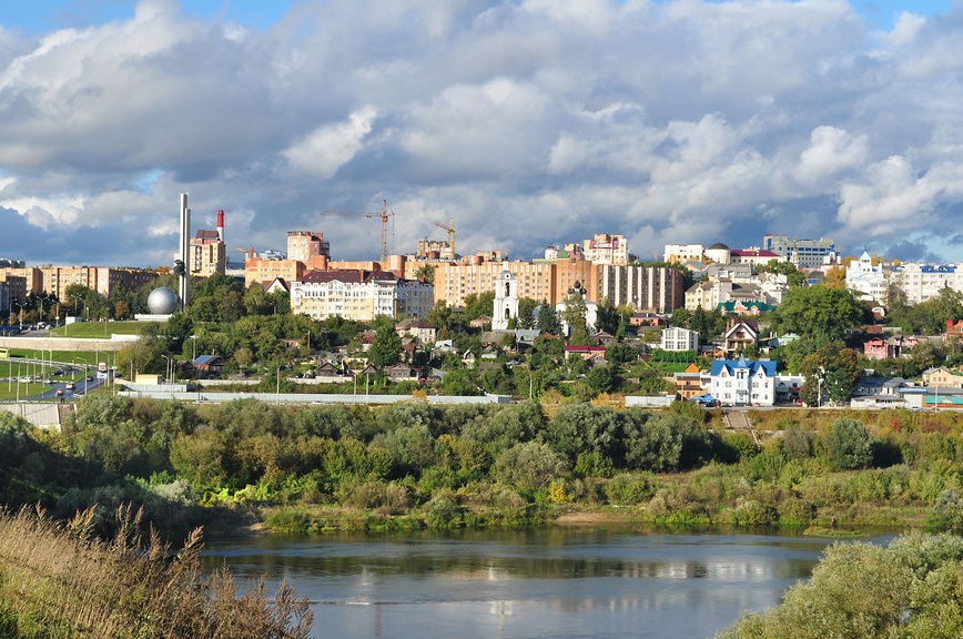 Калуга. Вид с правого берега Оки.  © Сайдова Татьяна Николаевна / Фотобанк Лори