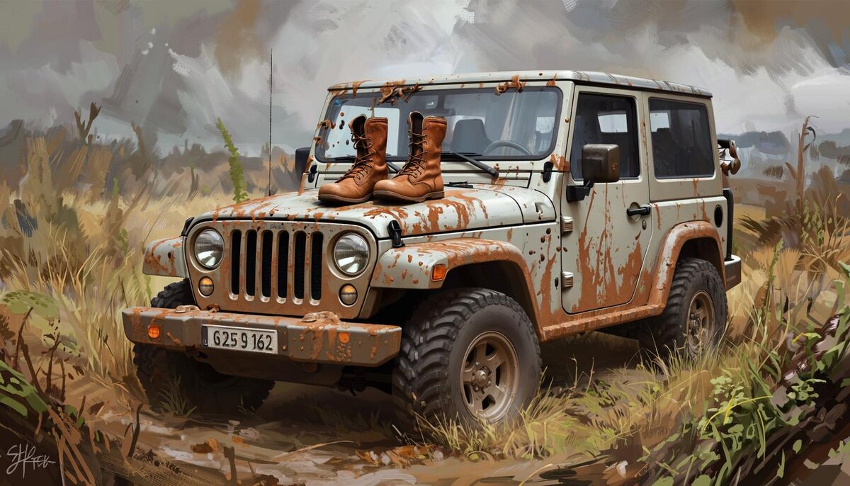 Обувь на капоте. 