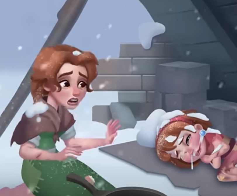 Это скриншот из другой игры. Просто для наглядности. В каких условиях живут персонажи! У ребенка сопли текут и на морозе в сосульки превращаются!