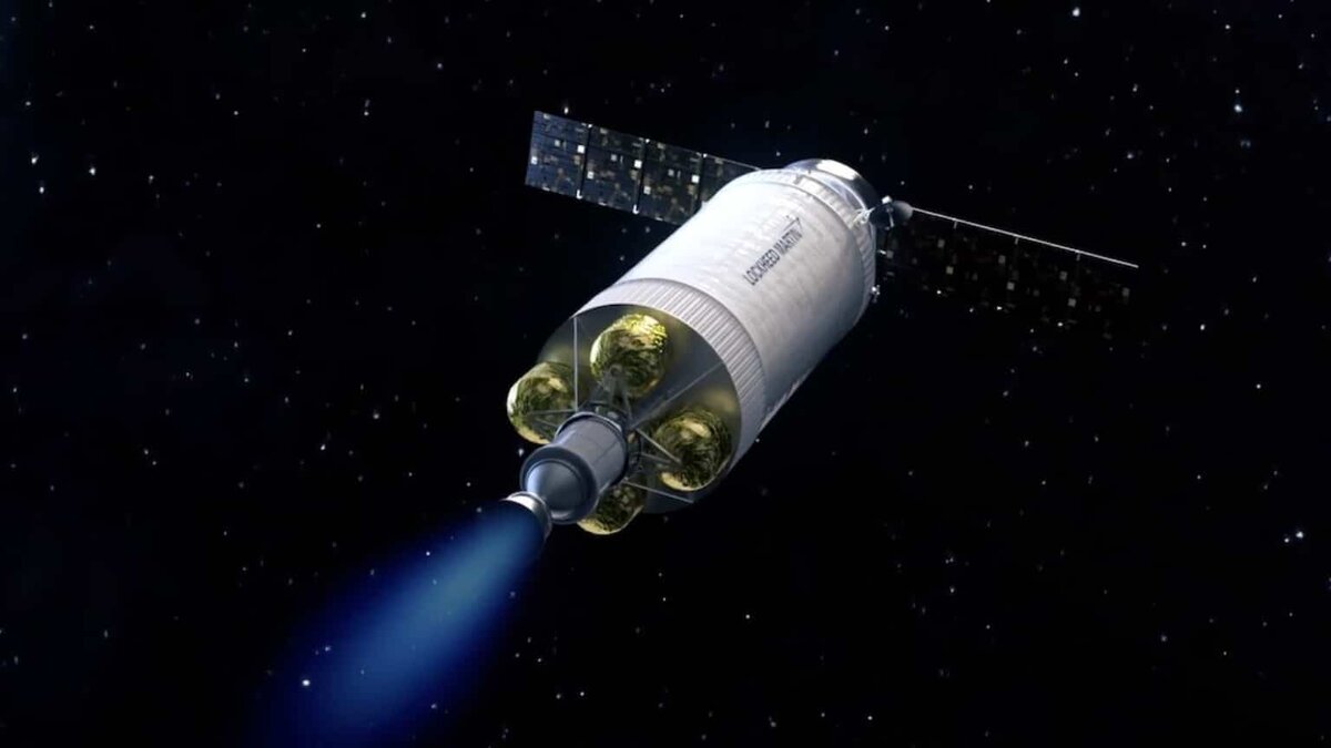    Аппарат DRACO на окололунной орбите в представлении художника / © LM