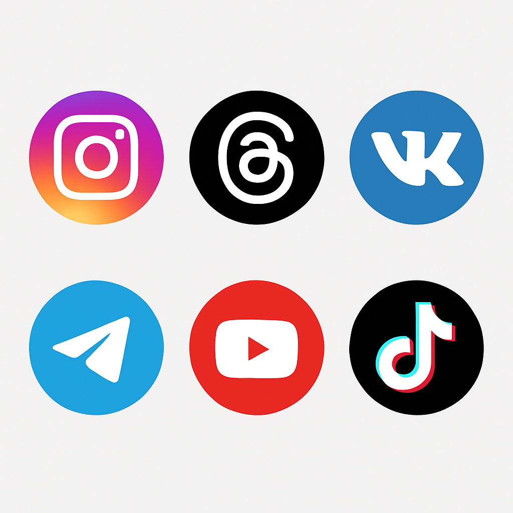 Бренды соцсетей, сдалано с помощью SORA