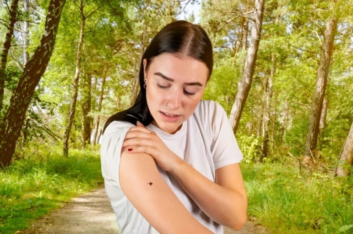    Перед тем, как выходить на прогулку в лес, парк, даже при работе на дачном участке, следует надеть закрытую одежду.