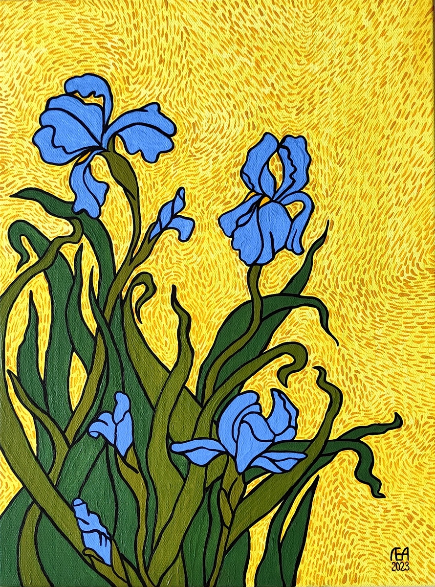 Художник Евгения Лазукина "Ирисы №17", в частной коллекции 