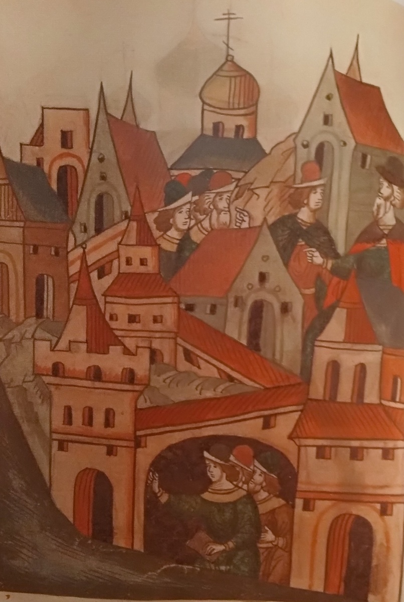 Закладка Тайницкой башни. Старинная миниатюра 