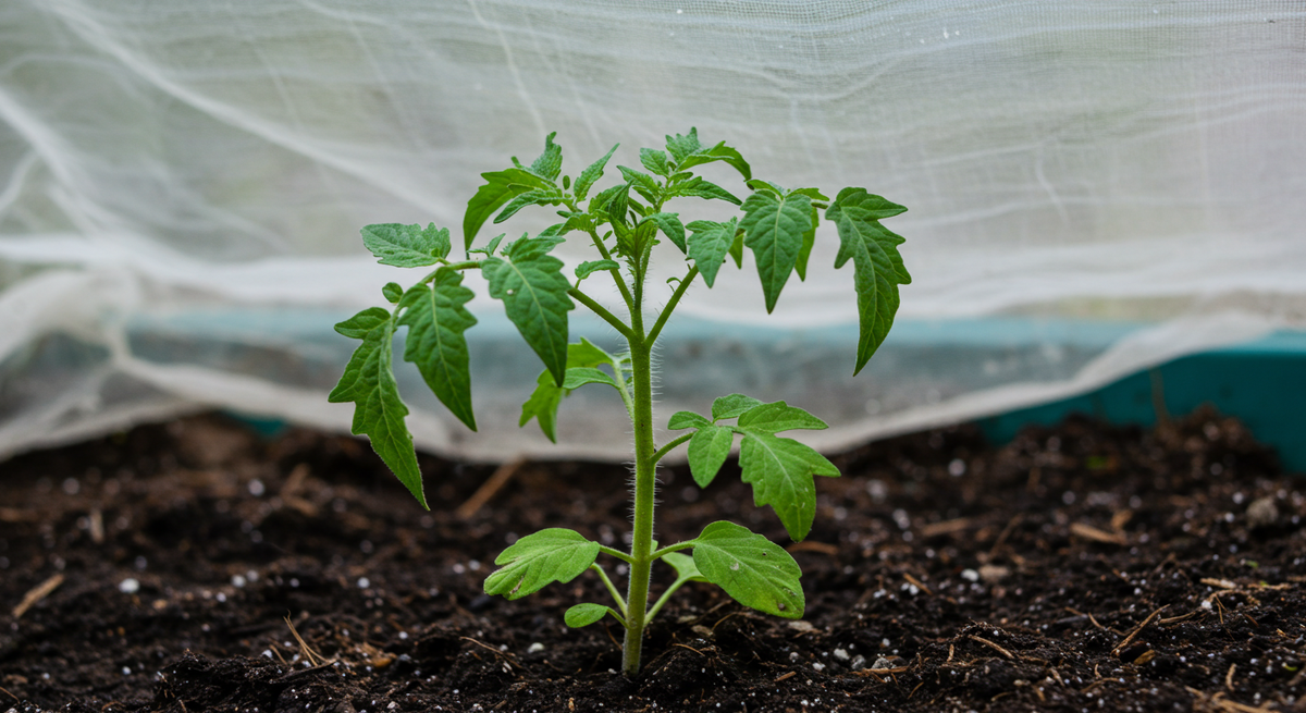 Притените растения на 3-5 дней после высадки