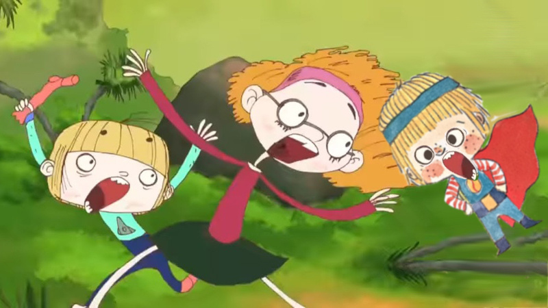 Фотокомпоз автора. Кадры из мультсериала "Так не бывает". Микросупермэн из французского, переводного издания.