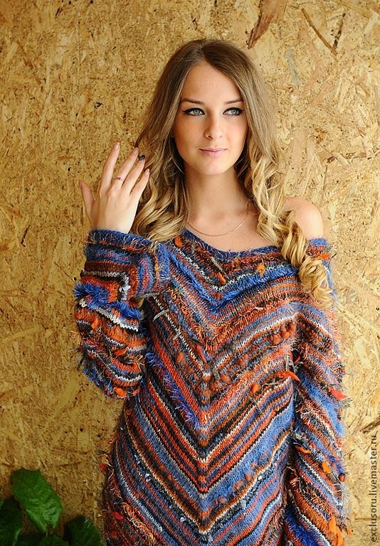 Диагональное вязание спицами