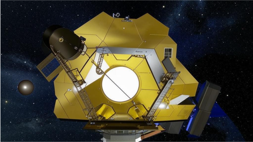 На изображении всем известный телескоп Джеймс уэбб