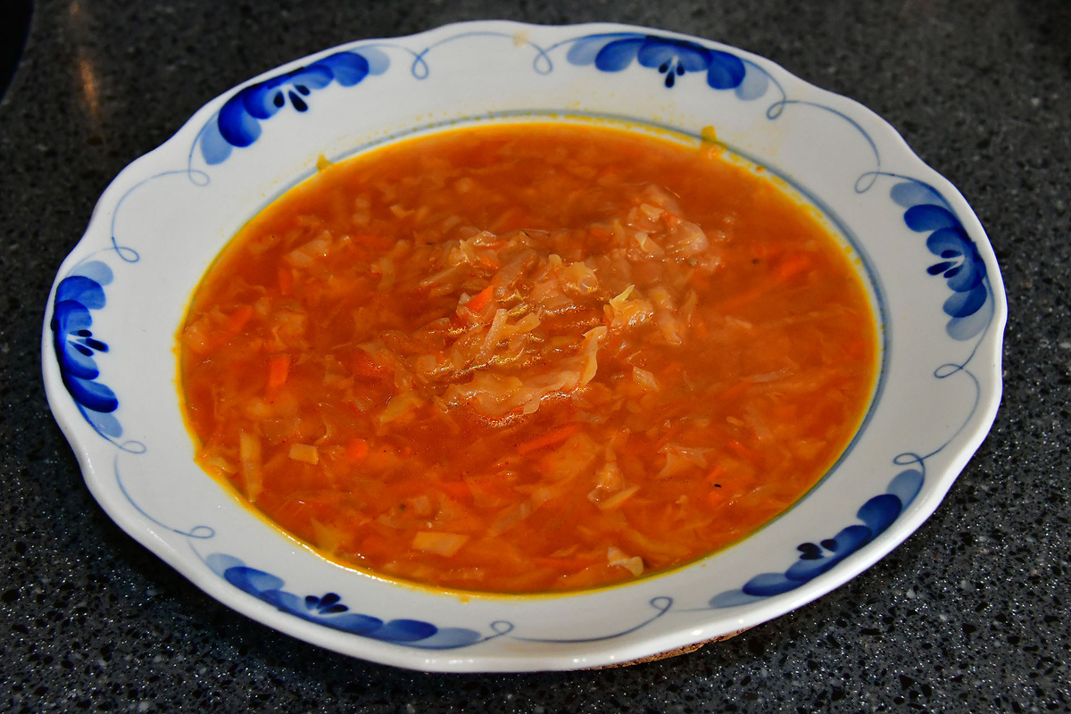 Постный борщ