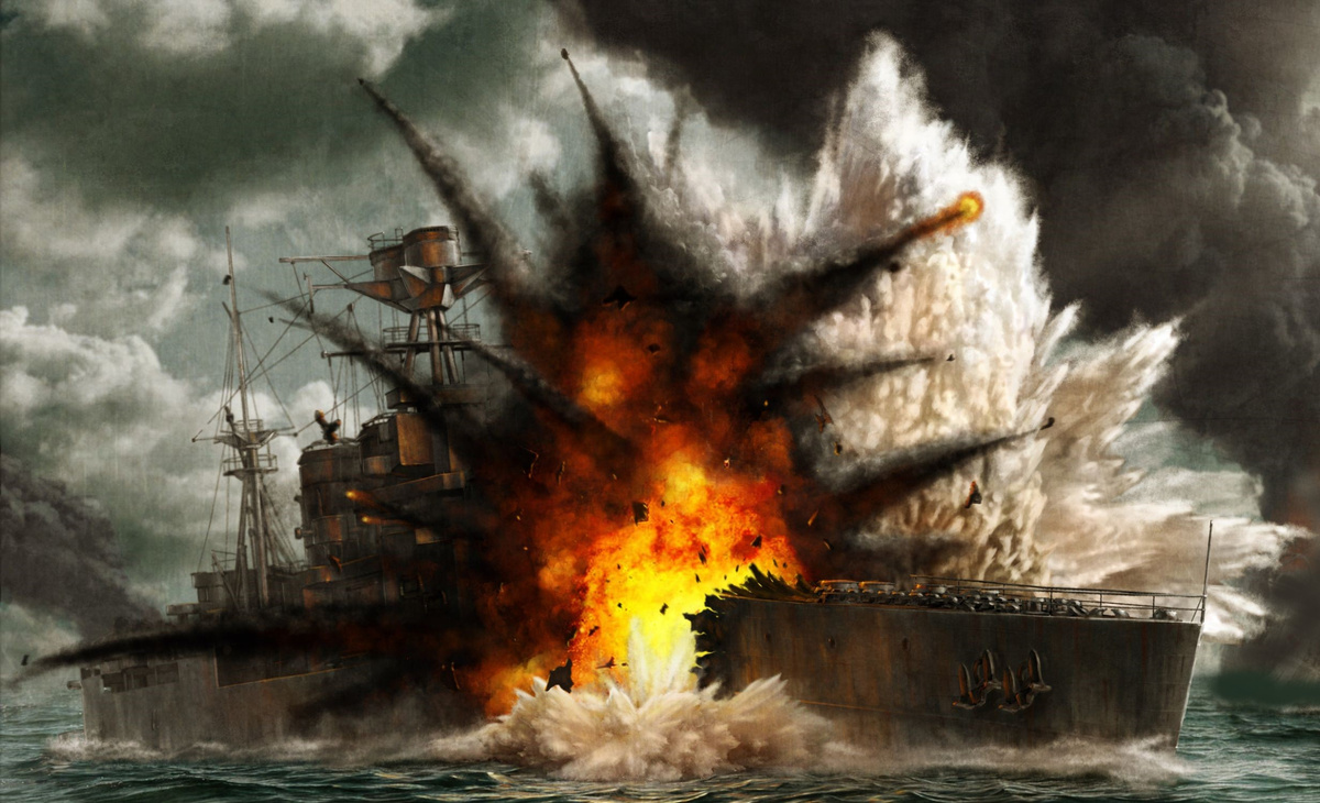 Взрыв погребов.