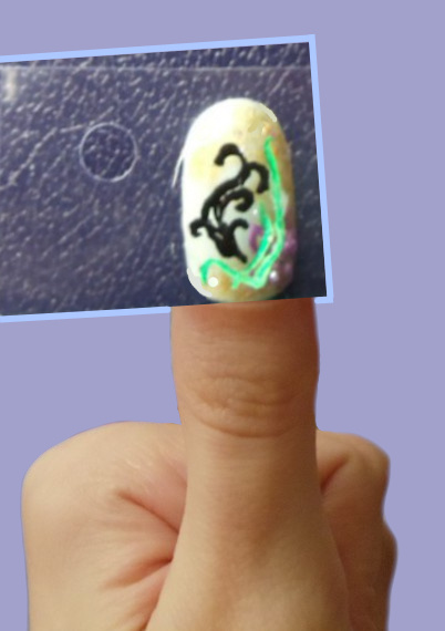 Nail Art Дельфин. Примерка фрагмента