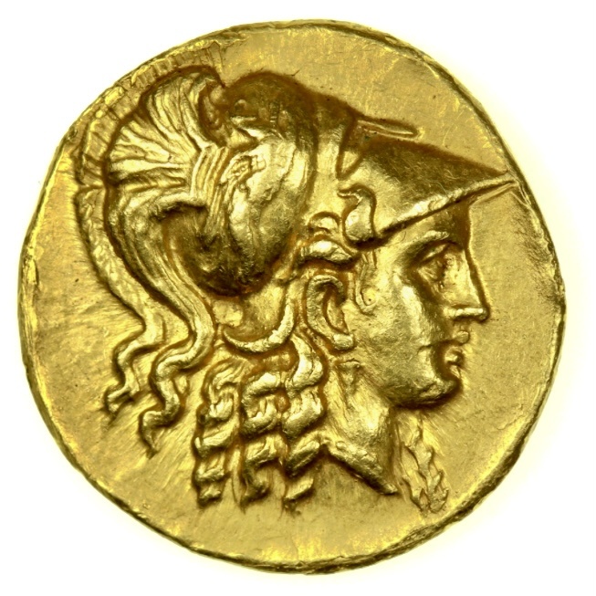 Золотая монета времен Александра Македонского