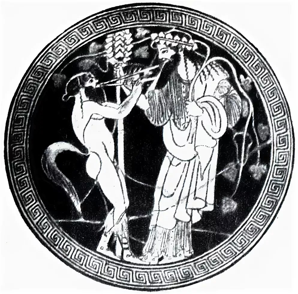 Силен и Дионис.