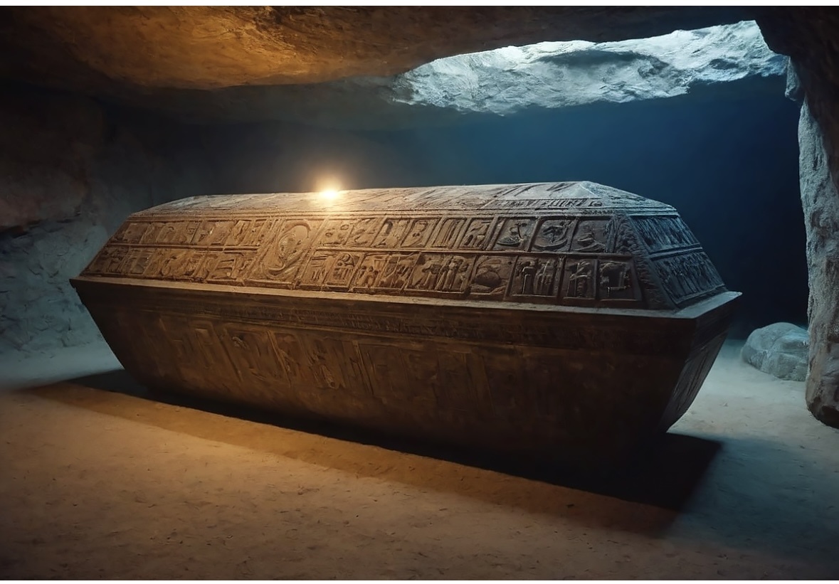 Саркофаг украшенный таинственными символами