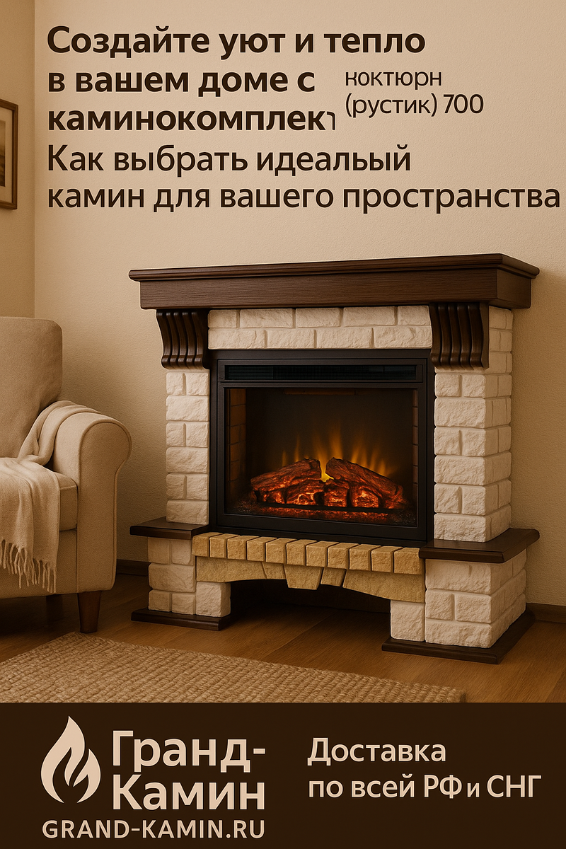    Создайте уют и тепло в вашем доме с каминокомплектом Ноктюрн (рустик) 700 — как выбрать идеальный камин для вашего пространства Kamin