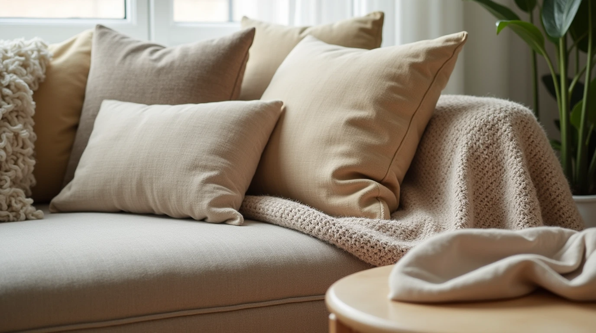 Тканевые детали разной фактуры — простейший способ подарить дому атмосферу уюта и индивидуальности. Экспериментируйте с сочетаниями и не скрывайте текстиль!