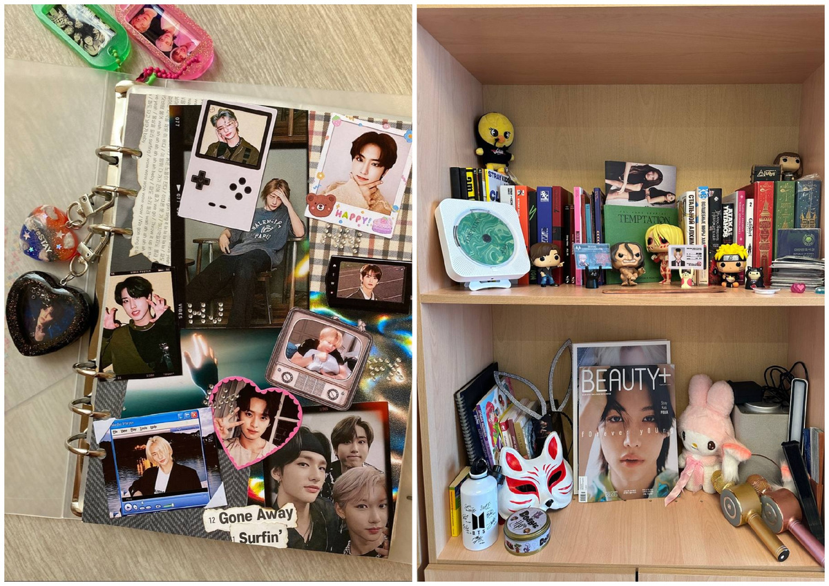 часть моей коллекции альбомов и мерча 