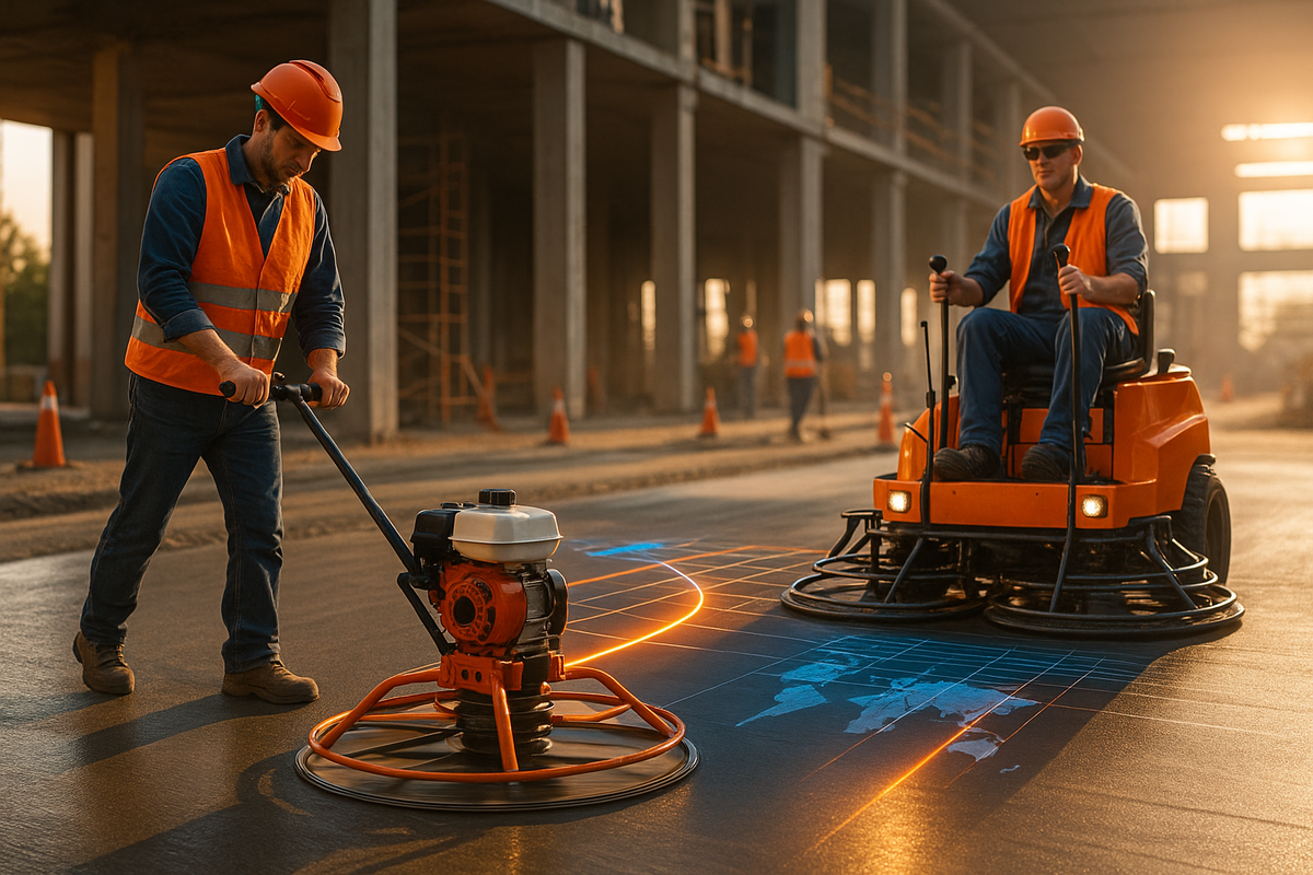 Однороторные и двухроторные затирочные машины