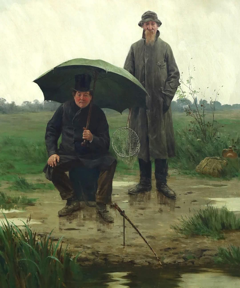 "Рыбалка под дождем", художник Уолтер Денди Сэдлер (Англия, 1854 - 1923)