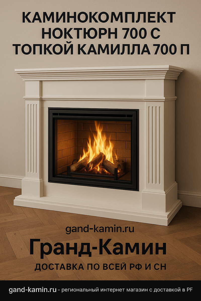    Каминокомплект Ноктюрн 700 с топкой Камилла 700 П: создайте уютный огонь и стиль в вашем доме Kamin