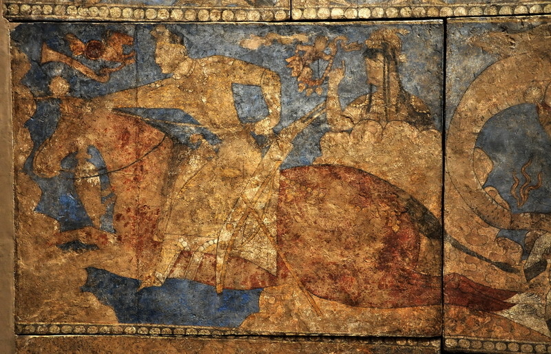 Среднеазиатский всадник VI века н.э. Фреска из Педжикента. Эрмитаж, Санкт Петербург. Фото автора