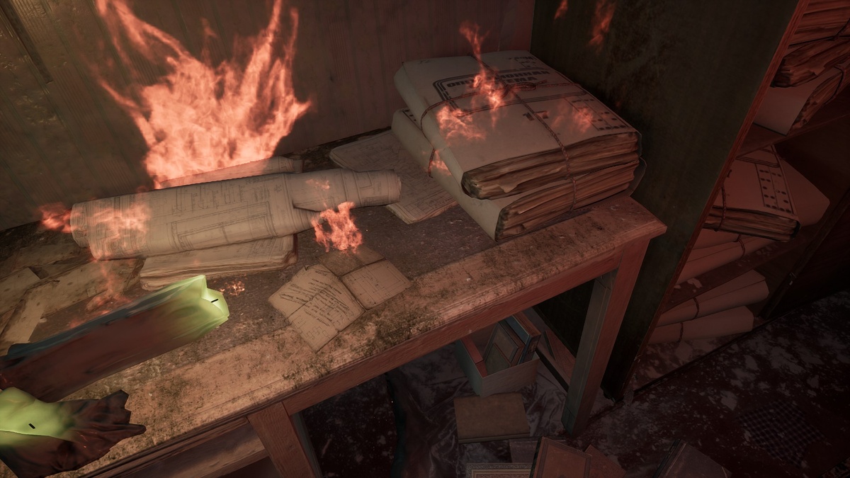 В этой сцене идеально всё. Спрайтовый огонь, угловатые модели, отсутствие освещения, мыльные текстуры...