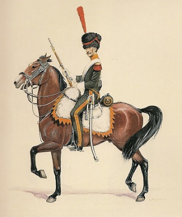 На рисунке: польский конный егерь, 5 полк.