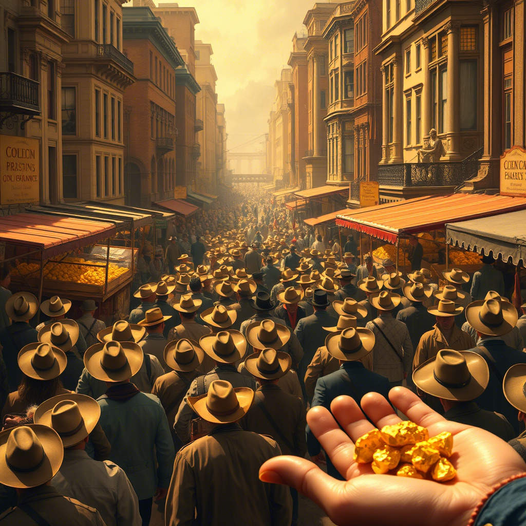 улицы Сан-Франциско во время золотой лихорадки