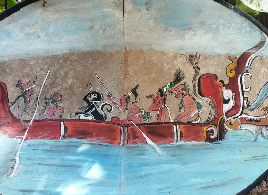 Майя, отправляющиеся в загробный мир Шибальба.