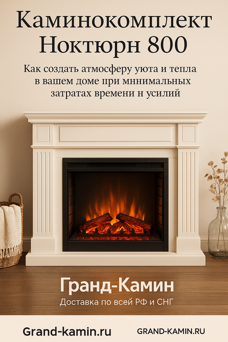    Каминокомплект Ноктюрн 800: как создать атмосферу уюта и тепла в вашем доме при минимальных затратах времени и усилий Kamin