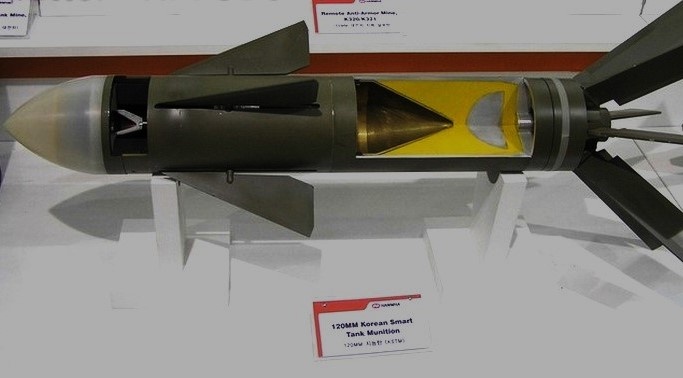 120мм управляемый снаряд KSTAM.