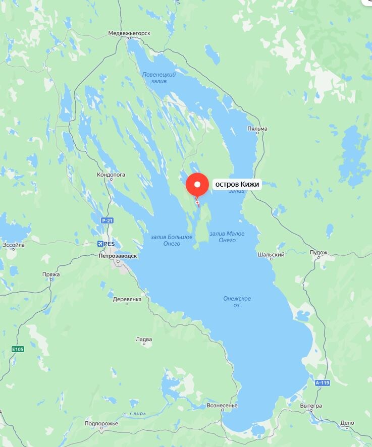 Остров Кижи на Онежском озере