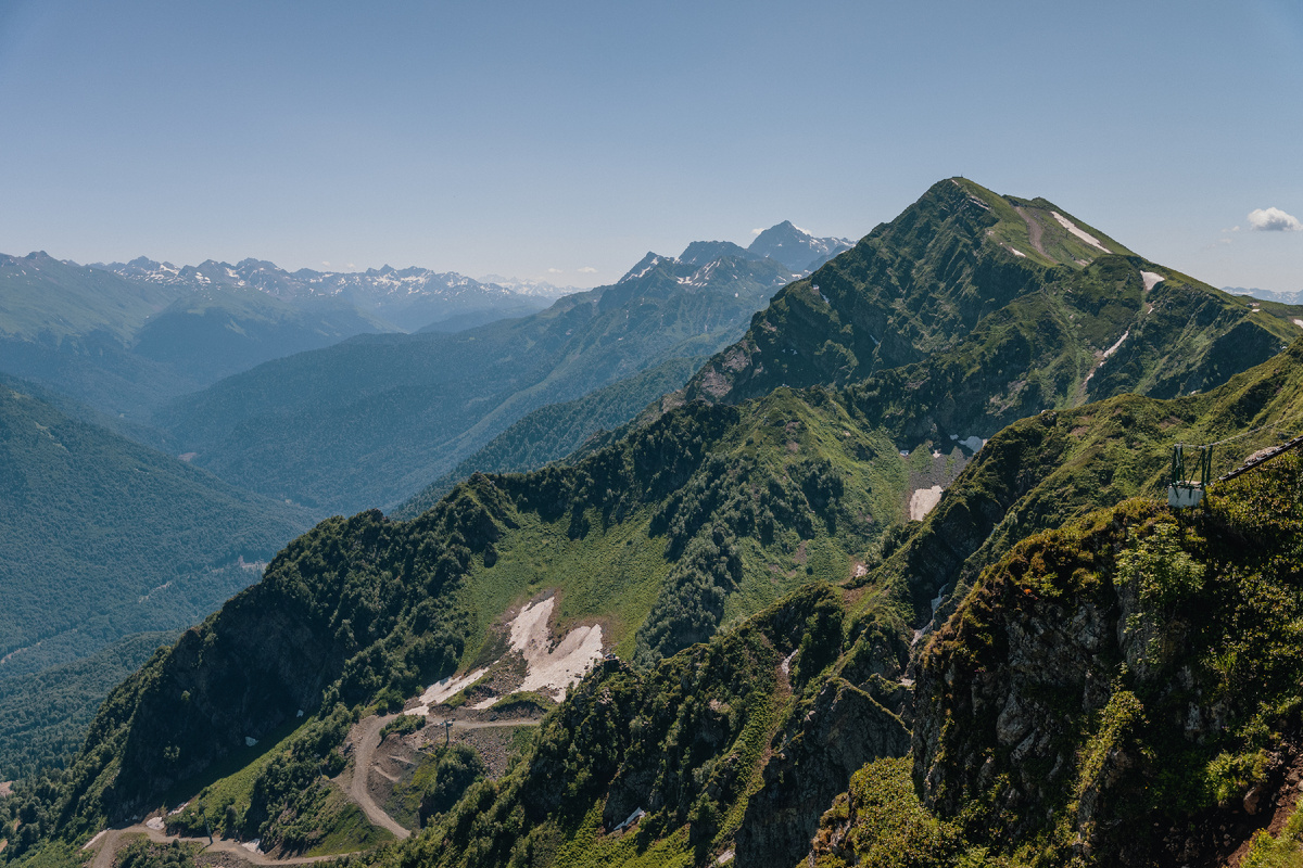 Вид со смотровой площадки Роза Пик: 2320 метров
