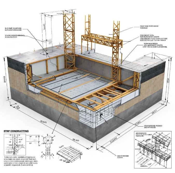 Этапы строительства ленточного фундамента