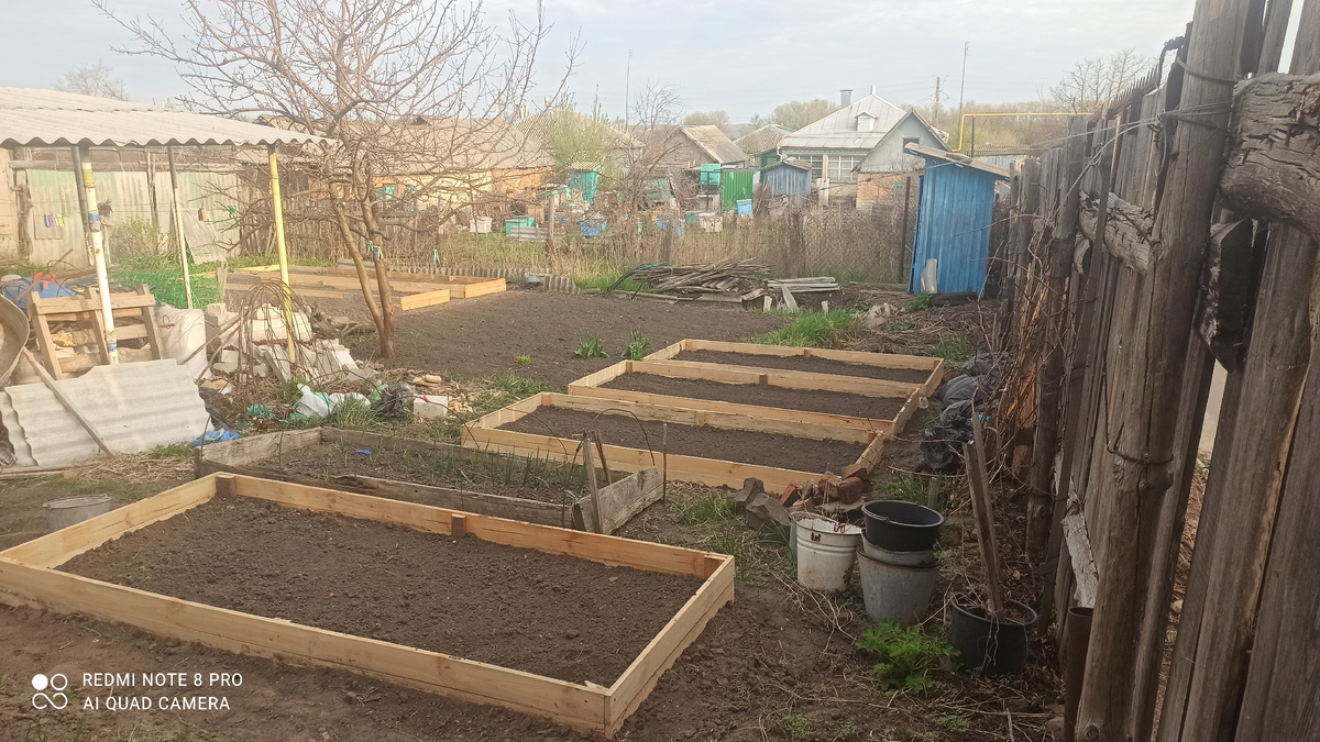 Да, не только вскопано, но и сделаны новые парники. 