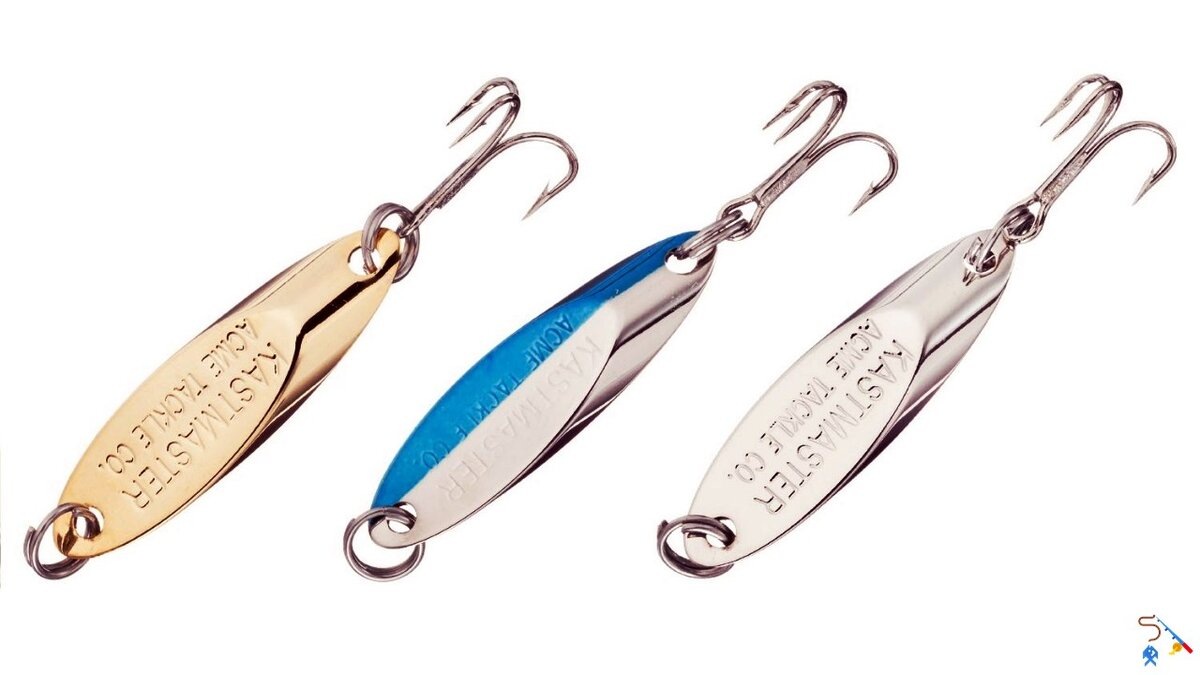 Кастмастер - плоская колебалка, приобретающая игру из-за различных углов среза верхней и нижней части блесны. Для дальних забросов и скоростных проводок.