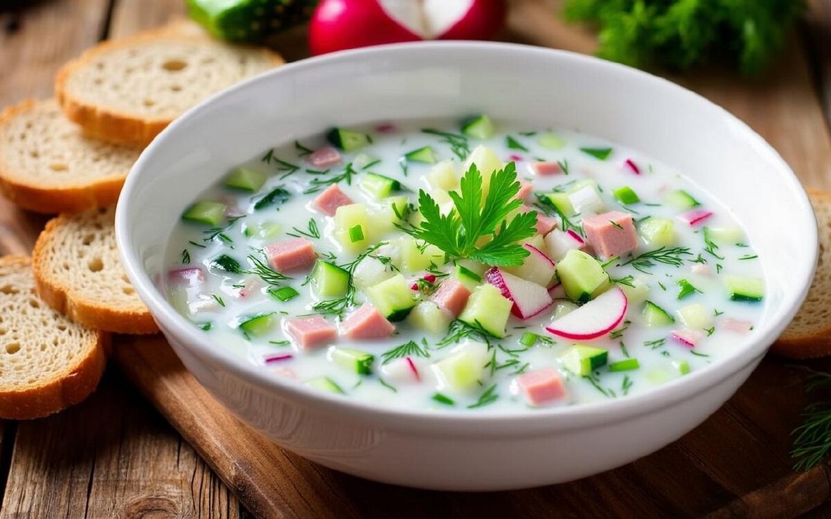    Самым популярным летним блюдом у липчан оказалась окрошка сгенерировано нейросетью Kandinsky