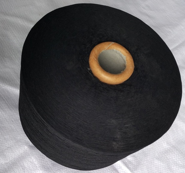 Пряжа смесовая черная 70%х/б, 30%пэ Ne6 (Nm10) Whatsapp: 135 6611 7101