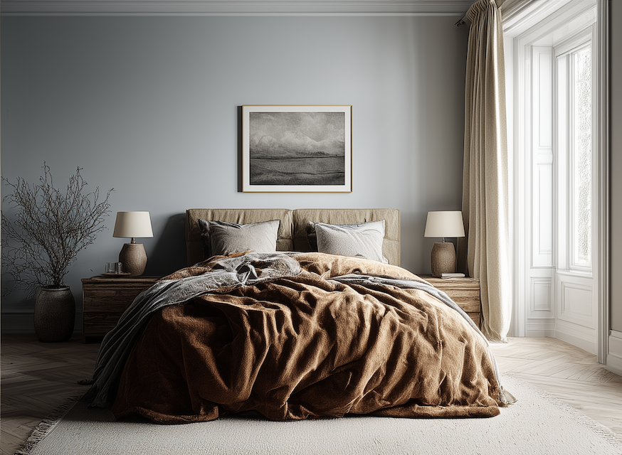 Уютный дизайн спальни