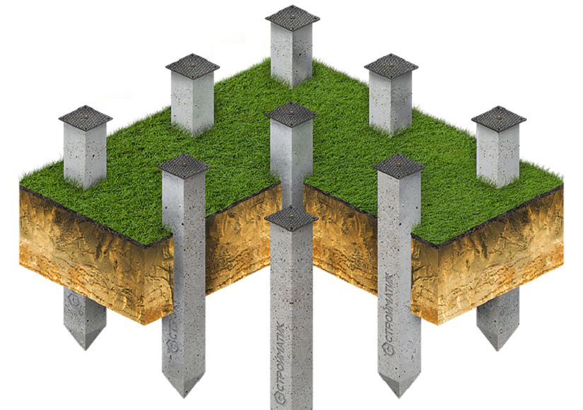 Свайный фундамент.