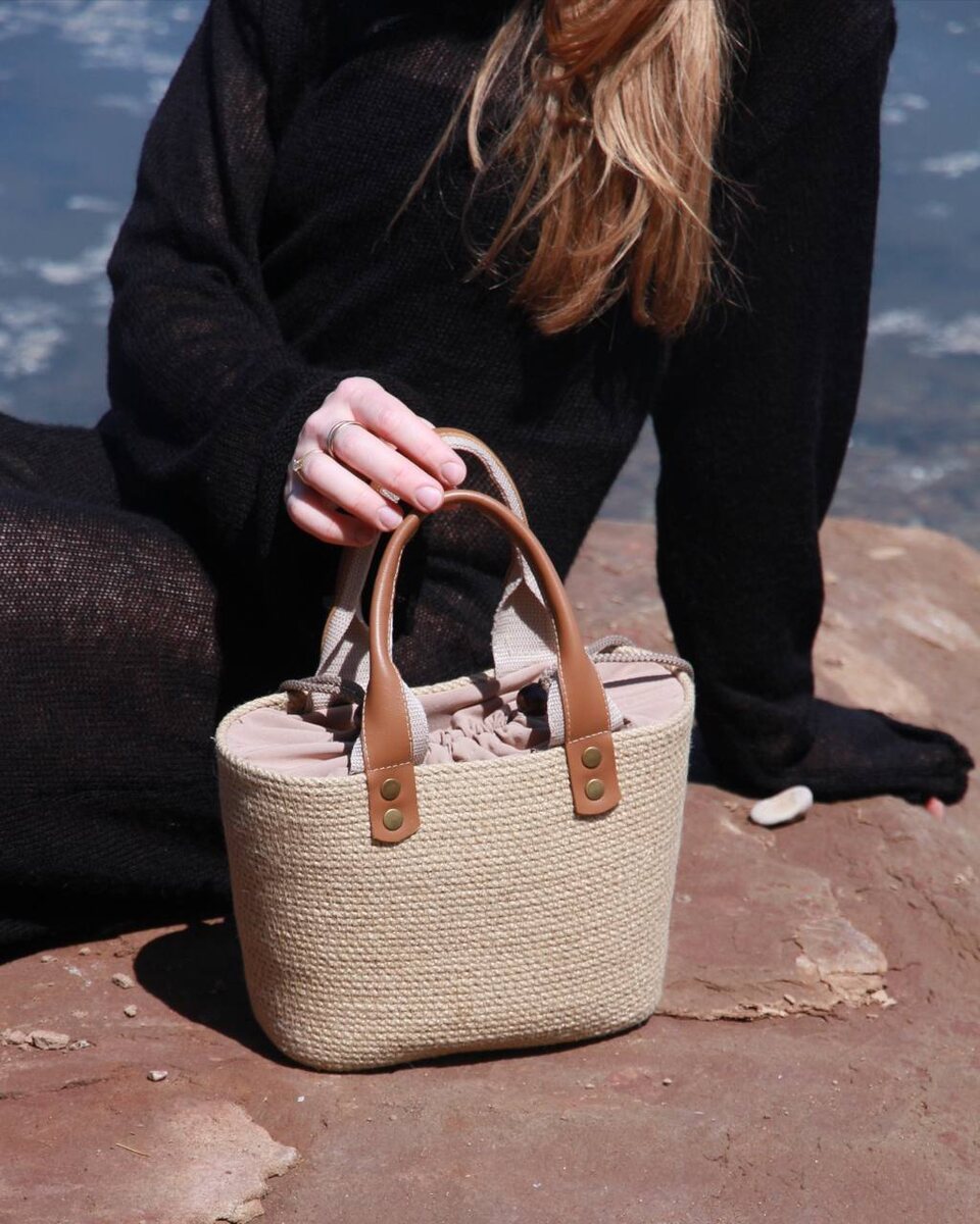 Сумка из джута с вшитым чехлом АН